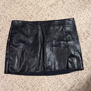 Old Navy Black Faux Leather Mini Skirt